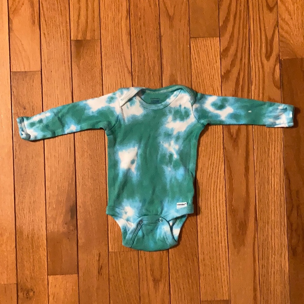 Custom tie-dyed onesie